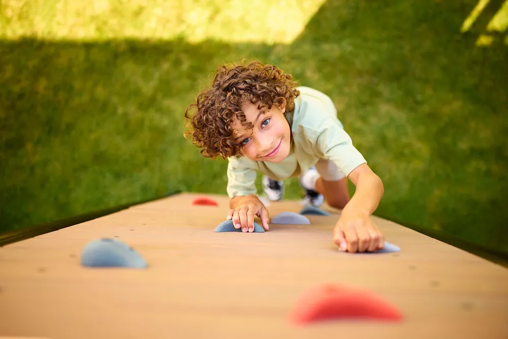 BERG PlayBase climbing wall in use Ireland